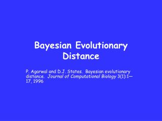 Bayesian Evolutionary Distance