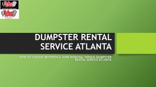 DUMPSTER RENTAL SERVICE ATLANTA