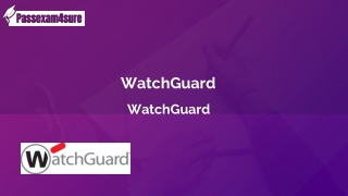 Free WatchGuard Cloud Exam Dumps - WatchGuard Cloud Certifications - PassExam4Su