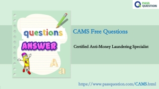 2021 Update CAMS Certification Exam Questions