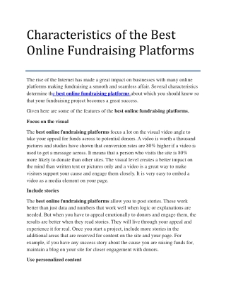 Best online fundraising platforms