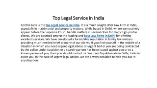 Top Legal Service in India