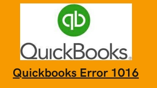 Quickboooks error 1016