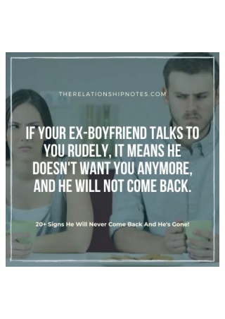 Signs He Will Never Come Back And He’s Gone!