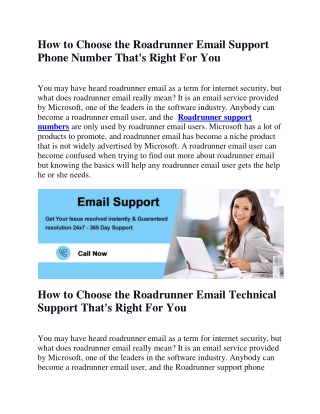 Roadrunner Email Support Phone Number