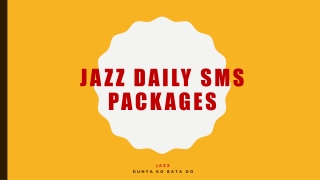 Jazz daily SMS packages