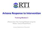 Arizona Response to Intervention