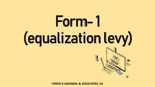 How to file Form- 1 (equalization levy) in new income-tax portal ?