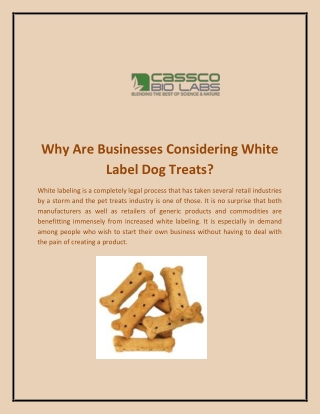 Why Are Businesses Considering White Label Dog Treats