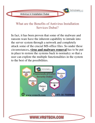 What are the Benefits of Antivirus Installation Dubai?