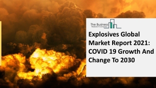 Explosives Market Research Depth Study, Analysis, Growth, Trends, Forecast 2030