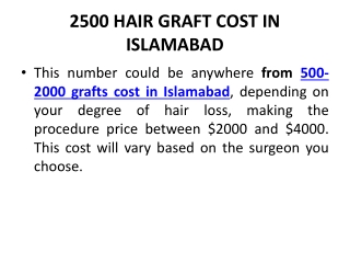 2500 HAIR GRAFT COST IN ISLAMABAD232