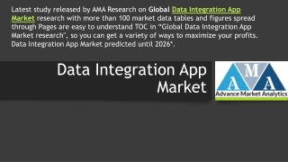 Data integration app Market Study: An Emerging Hint of Opportunity