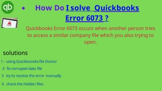 How Do I solve Quickbooks Error 6073 -converted