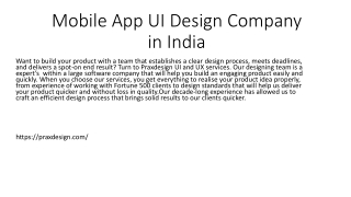 Mobile App UI Design Company in India