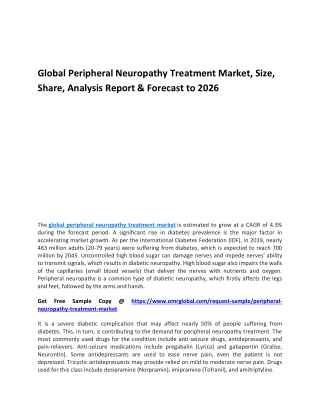 Global Peripheral Neuropathy Treatment Market