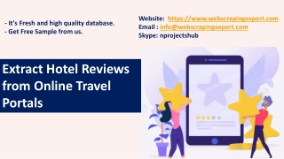 Extract Hotel Reviews from Online Travel Portals