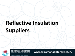 Reflective Insulation Suppliers in Coimbatore