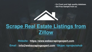 Scrape Real Estate Listings from Zillow