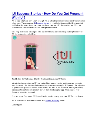 IUI Success Stories - How Do You Get Pregnant With IUI