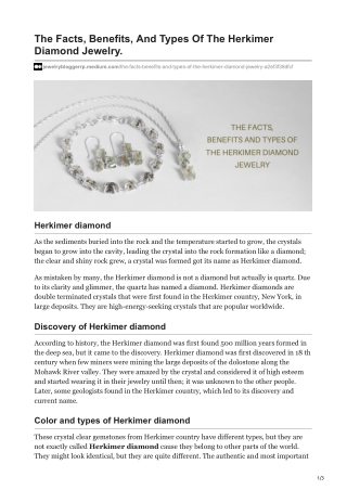 The Facts Benefits And Types Of The Herkimer Diamond Jewelry