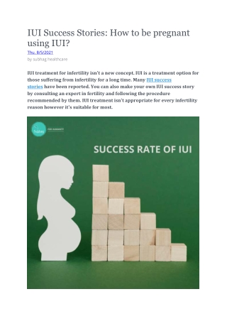 IUI Success Stories -  How to be pregnant using IUI