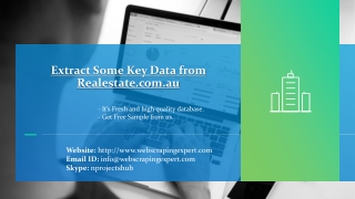 Extract Some Key Data from Realestate.com.au