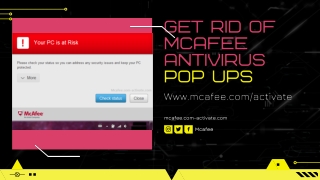 How To Get Rid Of McAfee Antivirus Pop Ups?