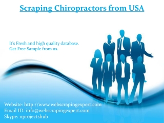 Scraping Chiropractors from USA