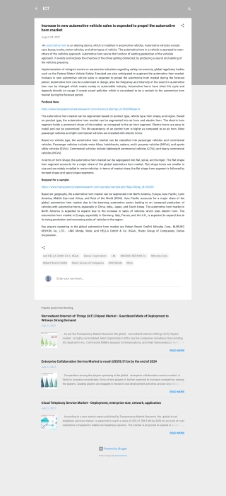 Automotive Horn Market - Global Industry Analysis, Trends, and Forecast 2025