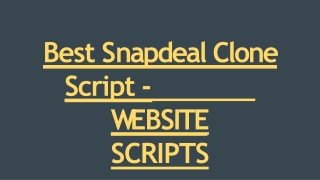 Best Snapdeal Clone Script - Scriptstore.in