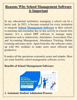 Reasons Why School Management Software is Important