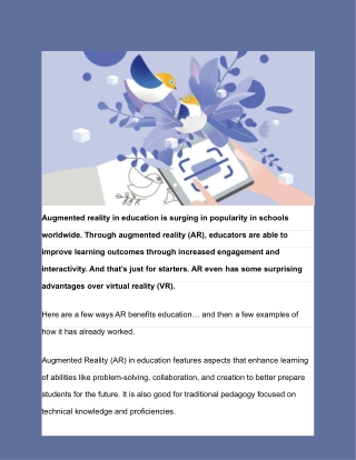 6 Benefits and 5 Examples of Augmented Reality in Education