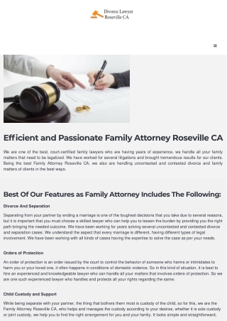 Family attorney roseville ca