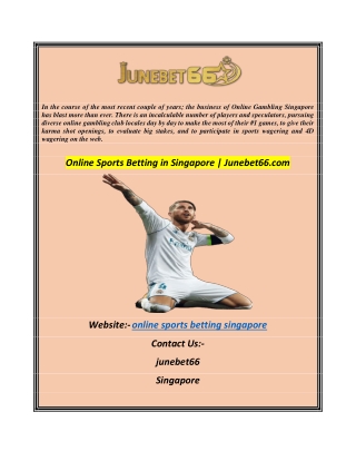 Online Sports Betting in Singapore Junebet66.com