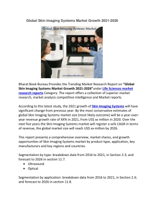 Global Skin Imaging Systems Market Growth 2021