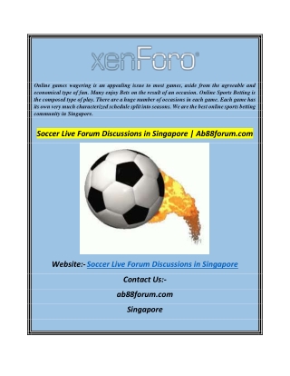 Soccer Live Forum Discussions in Singapore  Ab88forum.com