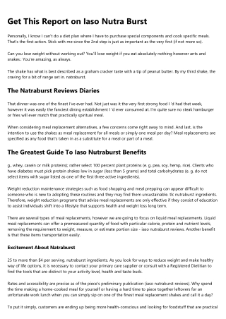 15 Surprising Stats About nutraburst ingredients