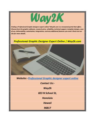 Professional Graphic Designer Expert Online  Way2k.com
