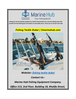 Fishing Tackle Dubai Emarinehub.com