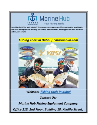 Fishing Tools in Dubai  Emarinehub.com