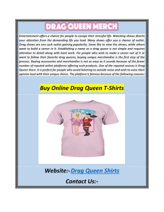 Buy Online Drag Queen TShirts