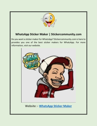 WhatsApp Sticker Maker | Stickercommunity.com