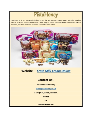 Fresh Milk Cream Online
