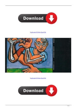Explicando El Dolor Epub File