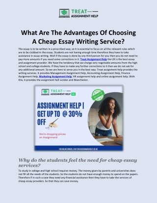 What Are The Advantages Of Choosing A Cheap Essay Writing Service