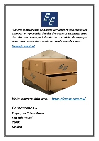 Embalaje Industrial | Eyesa.com.mx
