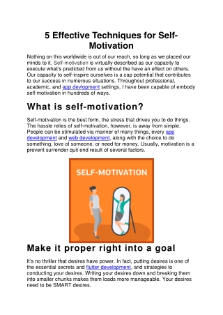 5 Effective Techniques for Self