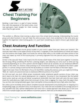 Best Chest Training For Beginners in Uk