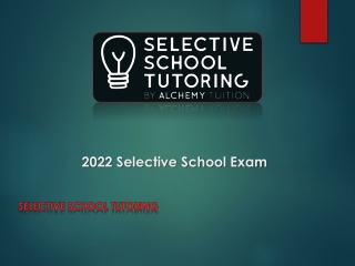 2022 Selective School Exam